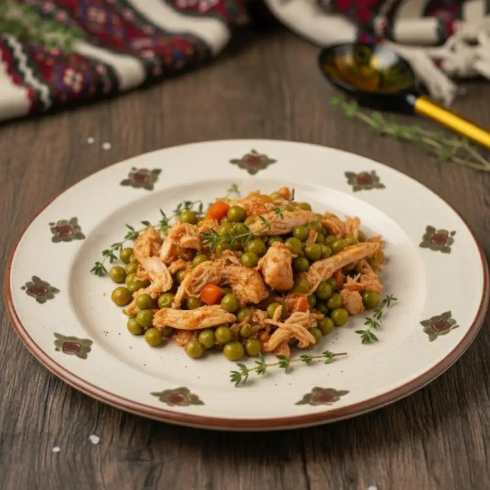 Mâncare de mazăre cu pui